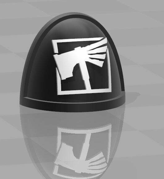 Free STL file Eagle Hammers (Warhammer Logo) Shoulder Pad 🦅・3D printing