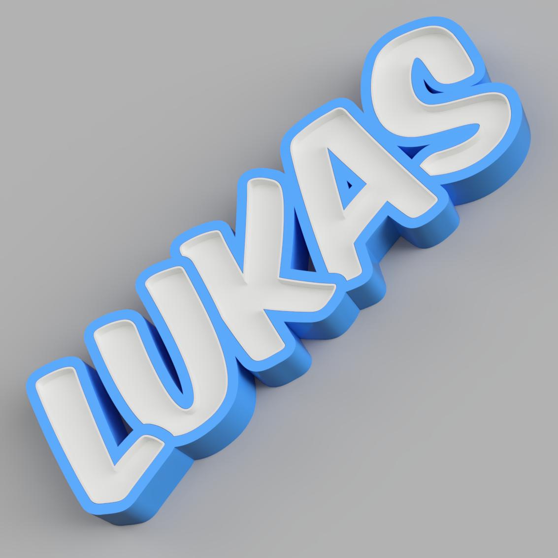 Lukas Vector 3D file NAMELED LUKAS - LED LAMP WITH NAME・3D printable design to ...