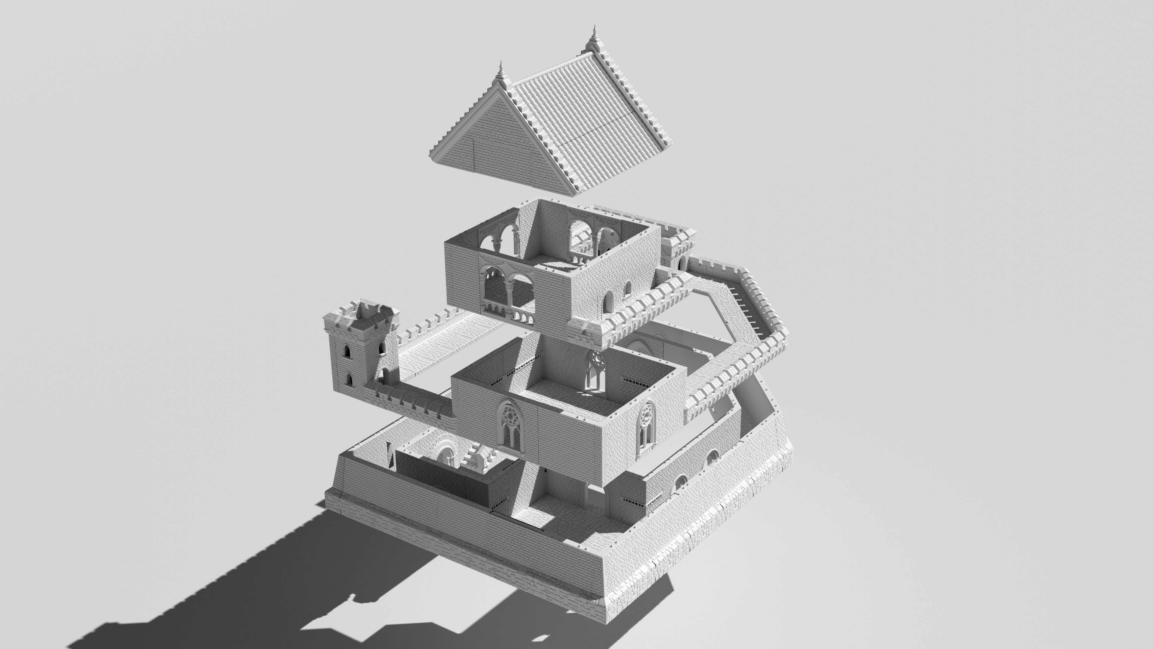 3D file Kemots Castle - modular castle (OpenLOCK | 88 elements)・Design ...