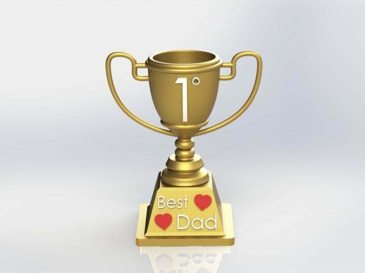 STL file Best Dad Trophy・3D printing model to download・Cults