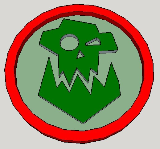 Free STL file 40mm X 4mm Token - Marker of Orc 40K Bits・3D printable ...