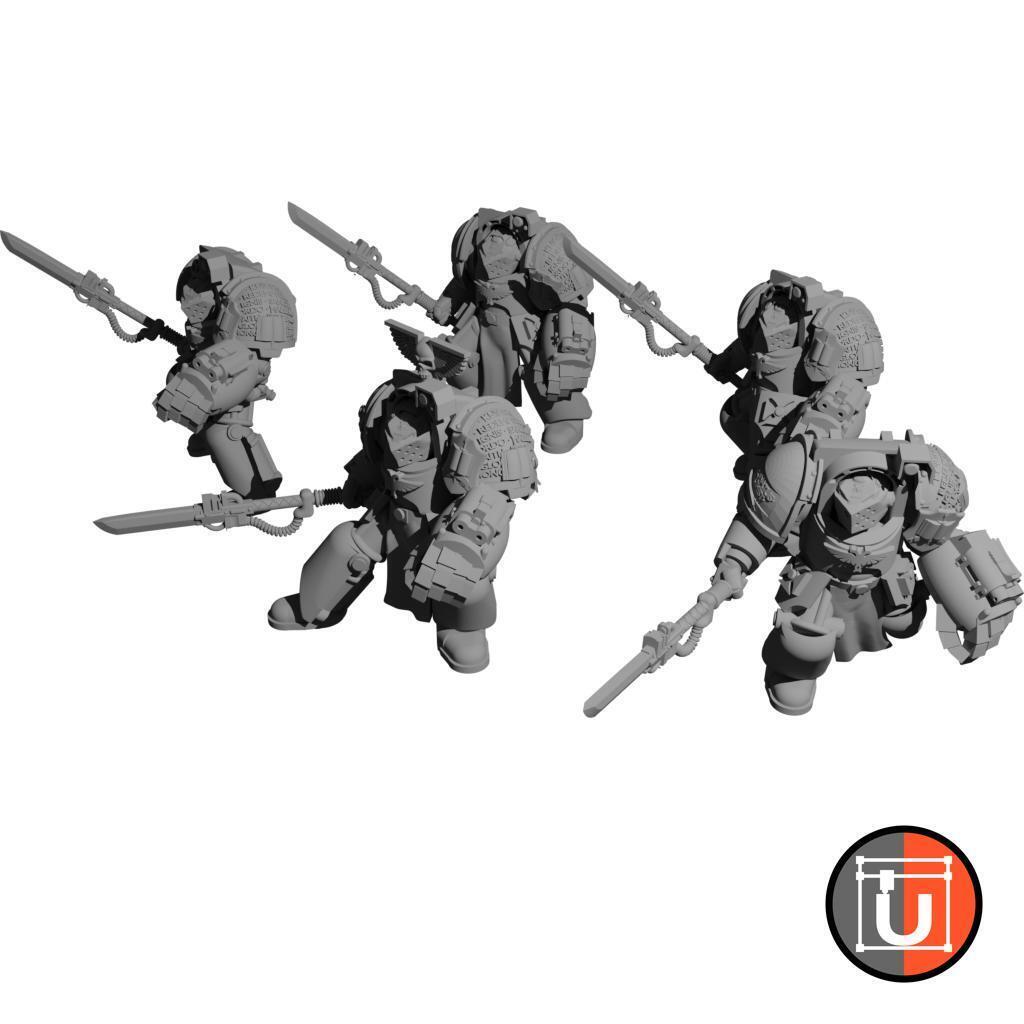 Heavy Grey Space Soldiers 3D model