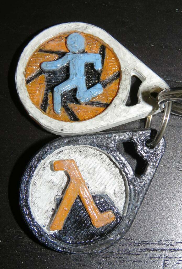 Free STL file HalfLife and Portal universe keychains 🔑・3D printing idea to download・Cults