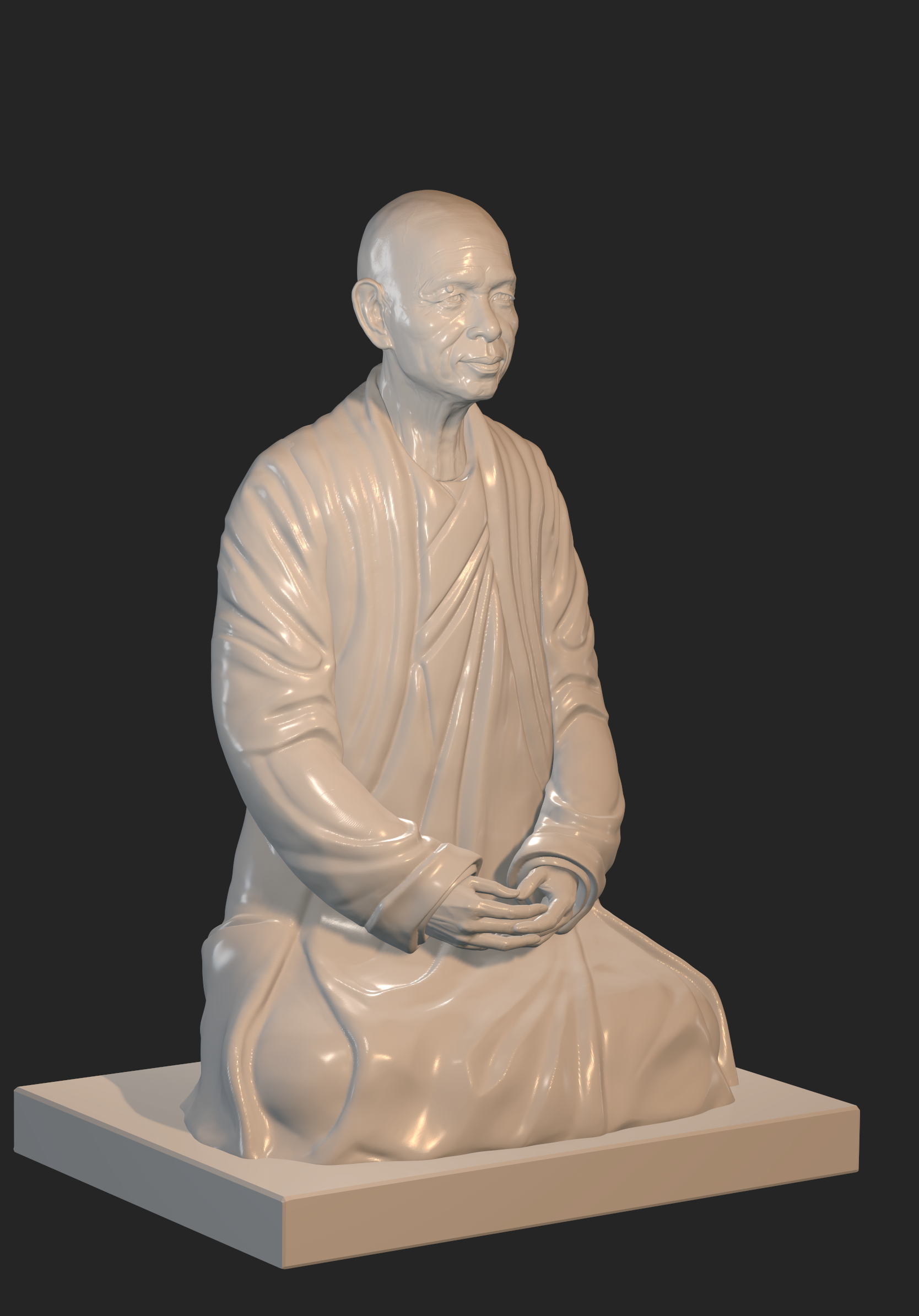 3D file Zen_master_Thich_Nhat_Hanh・3D print object to download・Cults
