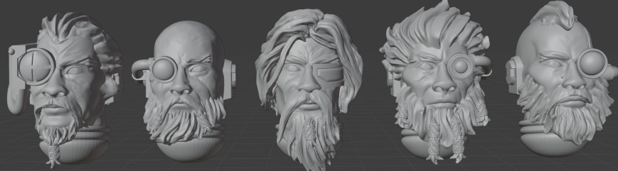 Space Bear Tribe Targeting Heads 3D model