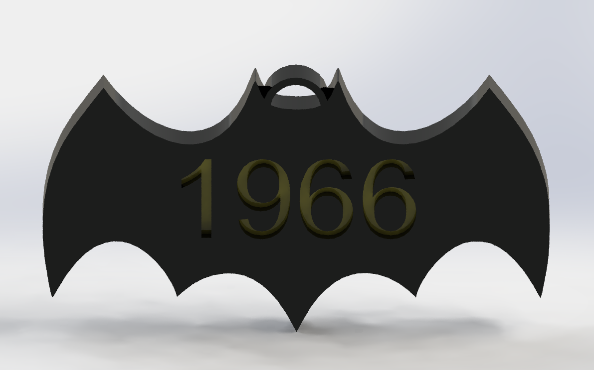 STL file BATMAN 1966'S LOGO・3D print model to download・Cults