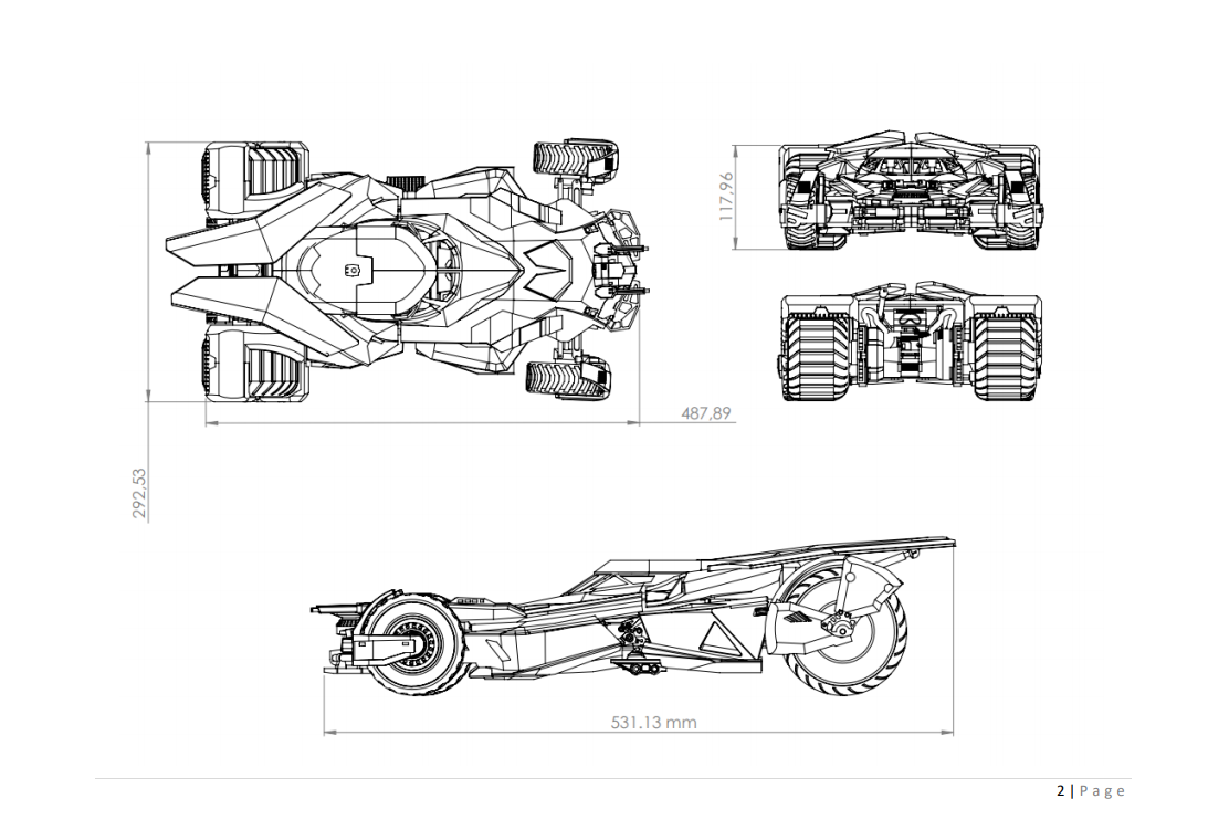 Batmobile Tumbler Blueprints