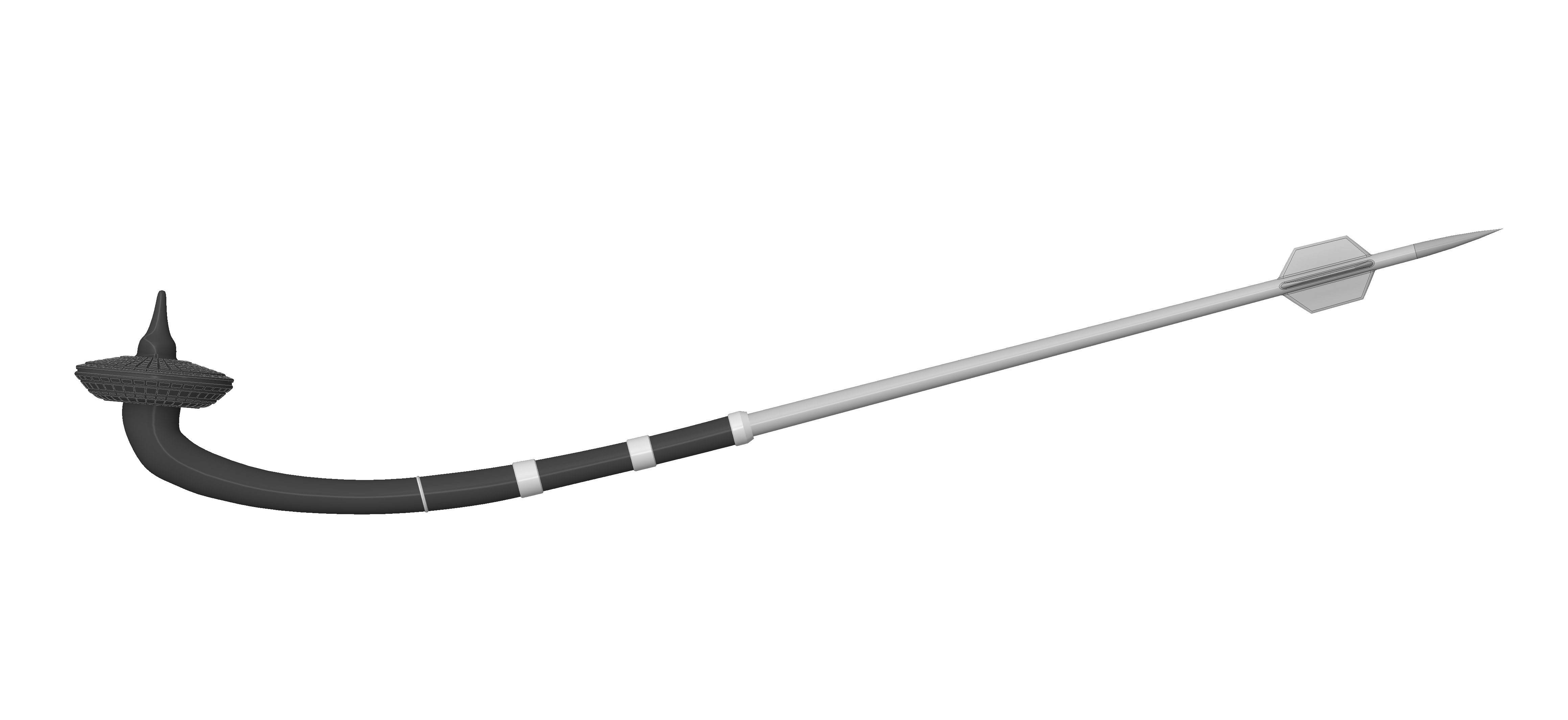 OBJ file Gaffi Stick Boba Fett Star Wars Available With Plinth