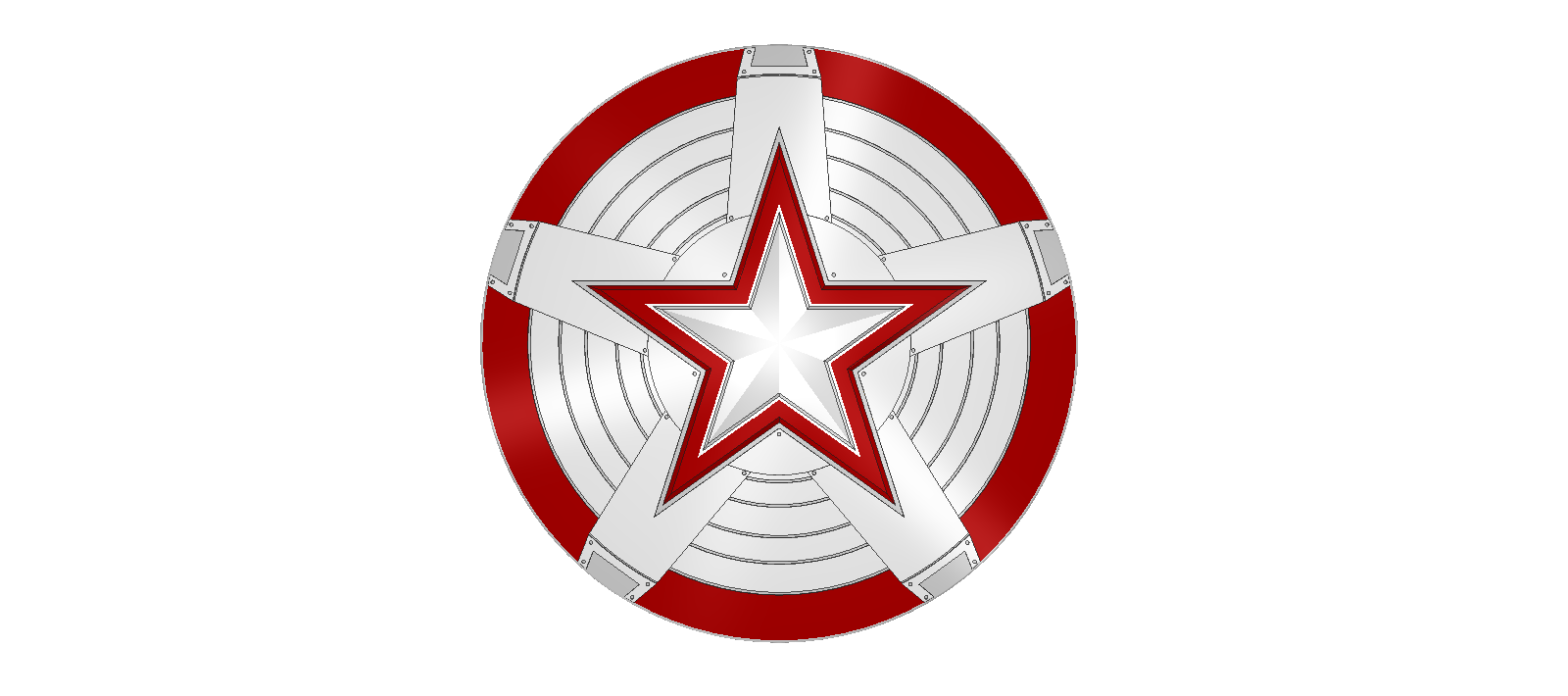 3D file Marvel Shields Captain America Taskmaster Red Guardian