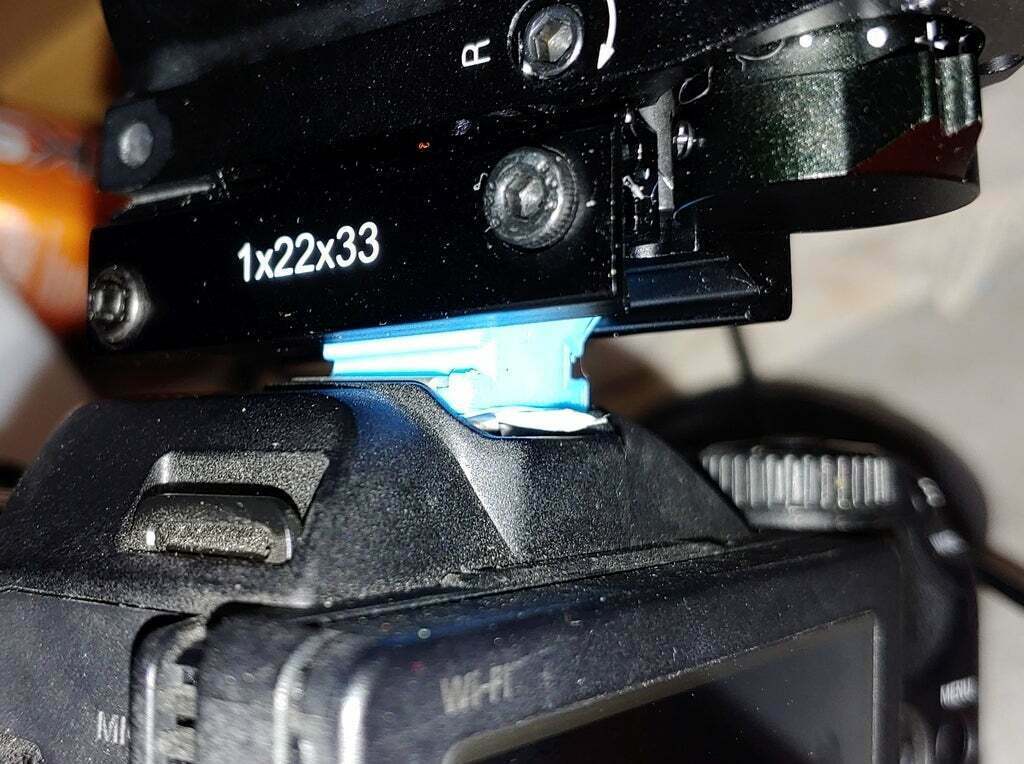 Free STL file Picatinny to Hot Shoe Camera Adapter・3D printing design