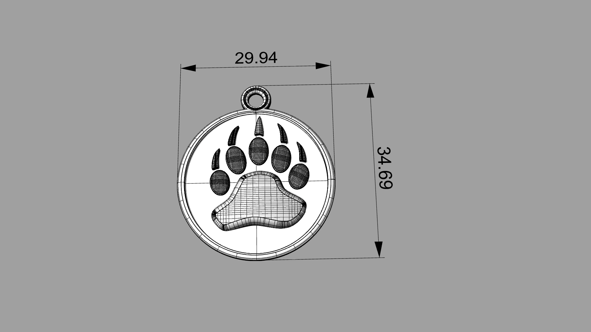Pendentif Patte De Loup ~ Boutique Viking