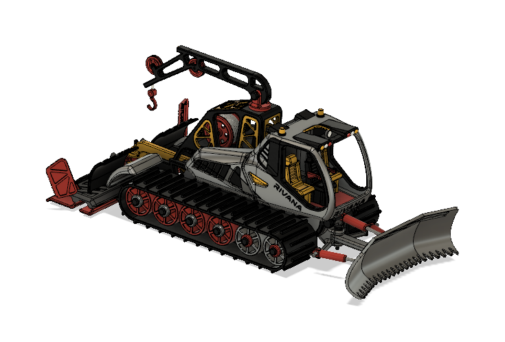Free 3D file Yellow Modern Snowcat / Snow Groomer with Movements 🌨️・3D ...