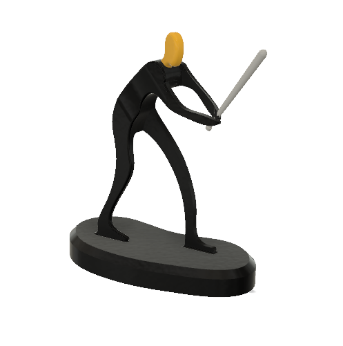Free 3D file Baseball Athlete Minimalist Square ⚾・3D printing idea to ...