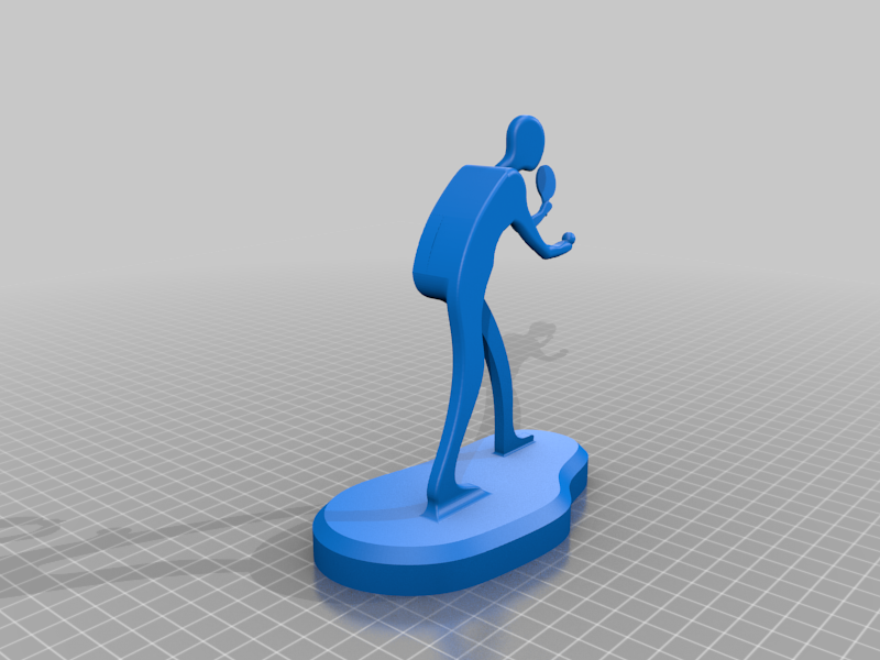 Free 3D file Table Tennis (TT) Athlete Minimalistic Square (Ping-Pong ...