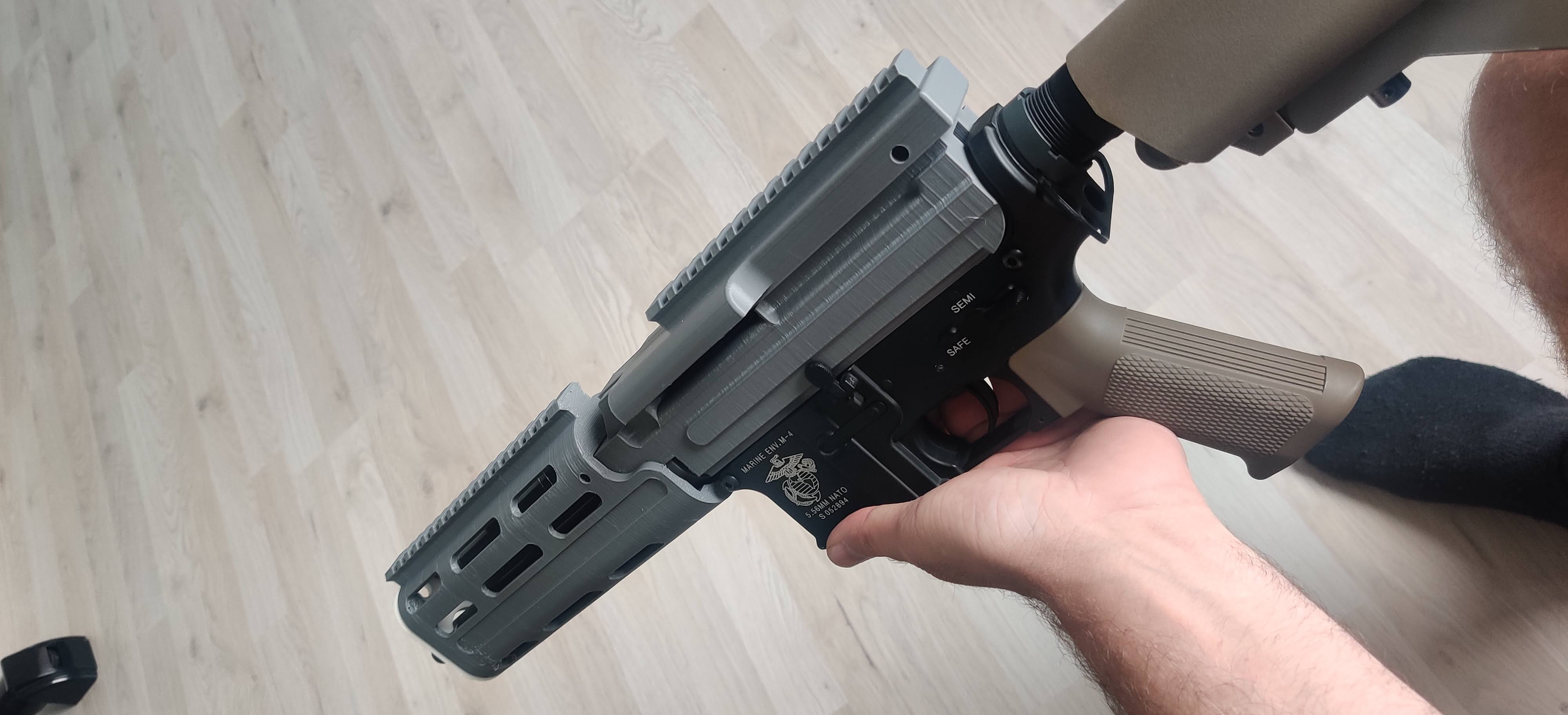 Fichier STL LMG UPPER M4 Modèle Airsoft・Objet pour imprimante 3D à