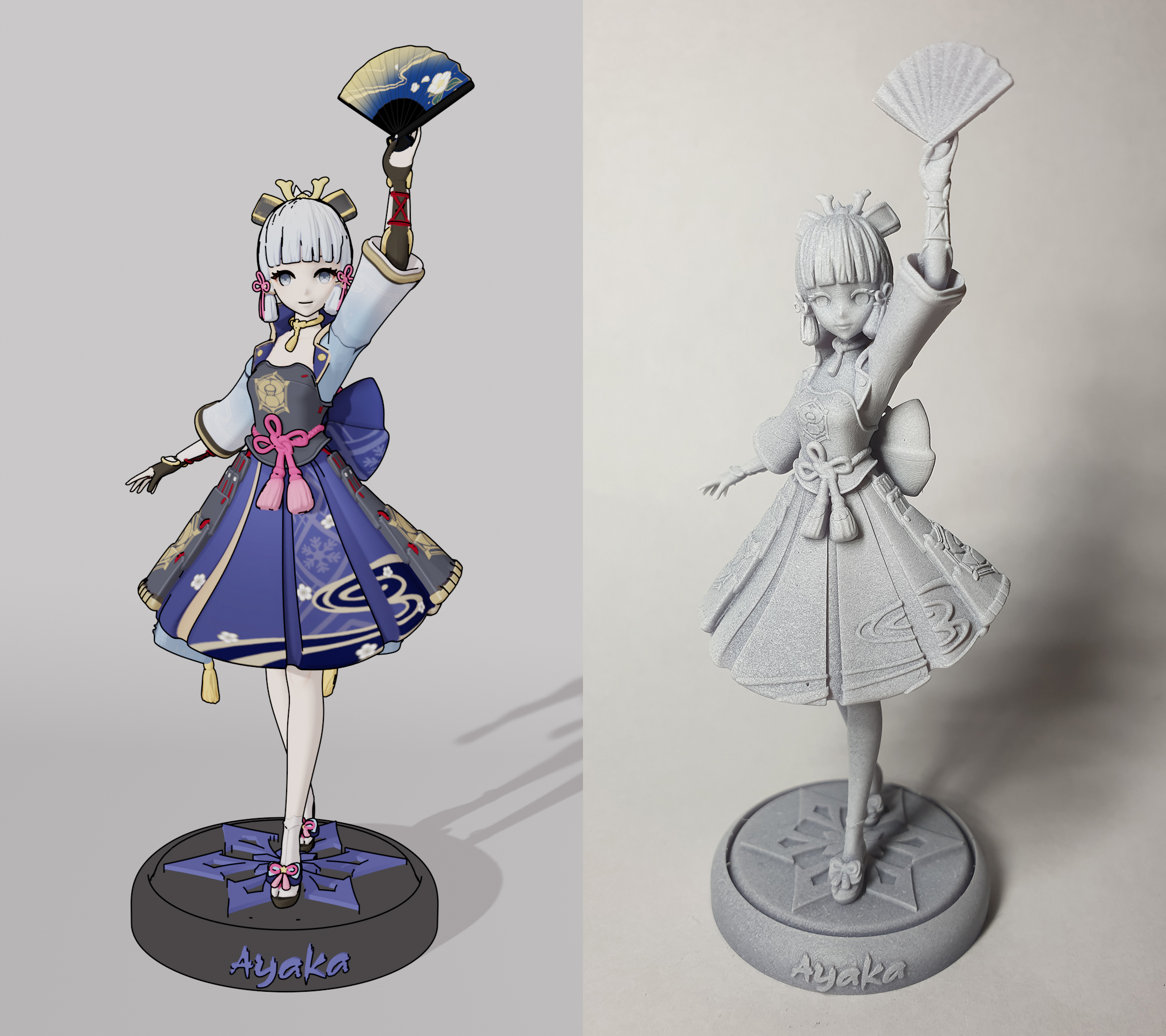 Archivo 3D Ayaka - Impacto Genshin・Plan de impresora 3D para descargar ...