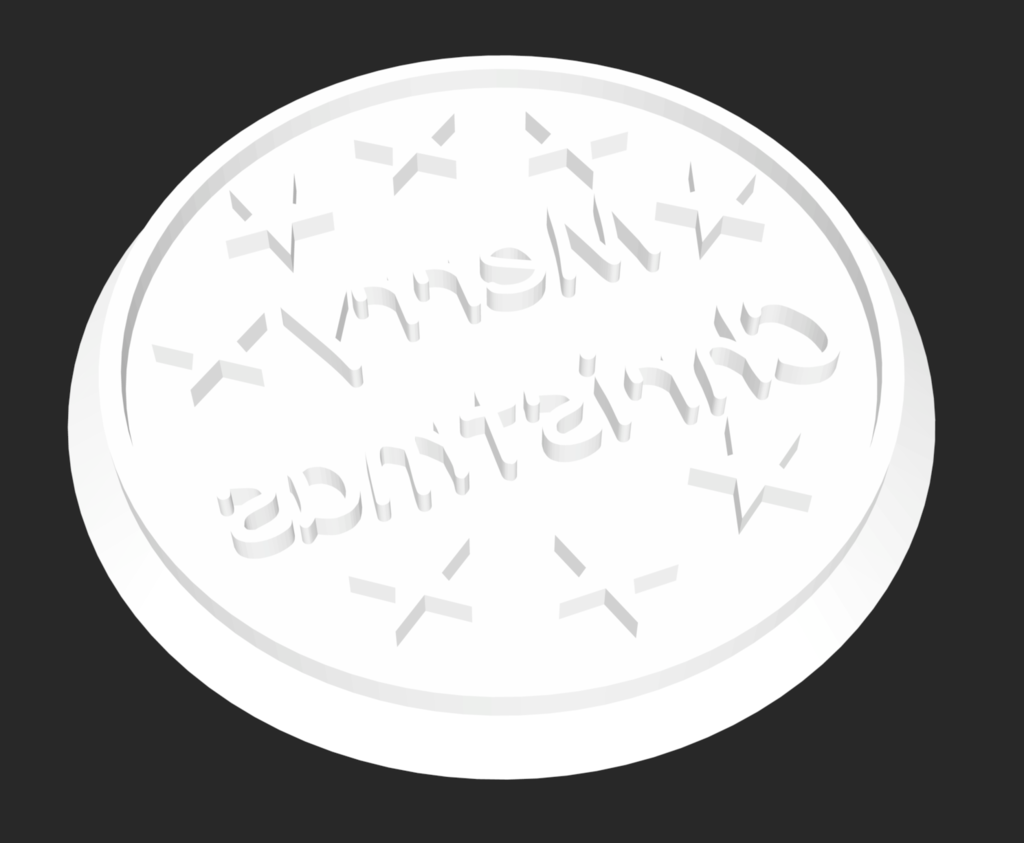 Free 3D file Cookie Stamp Merry Christmas・3D printing template to