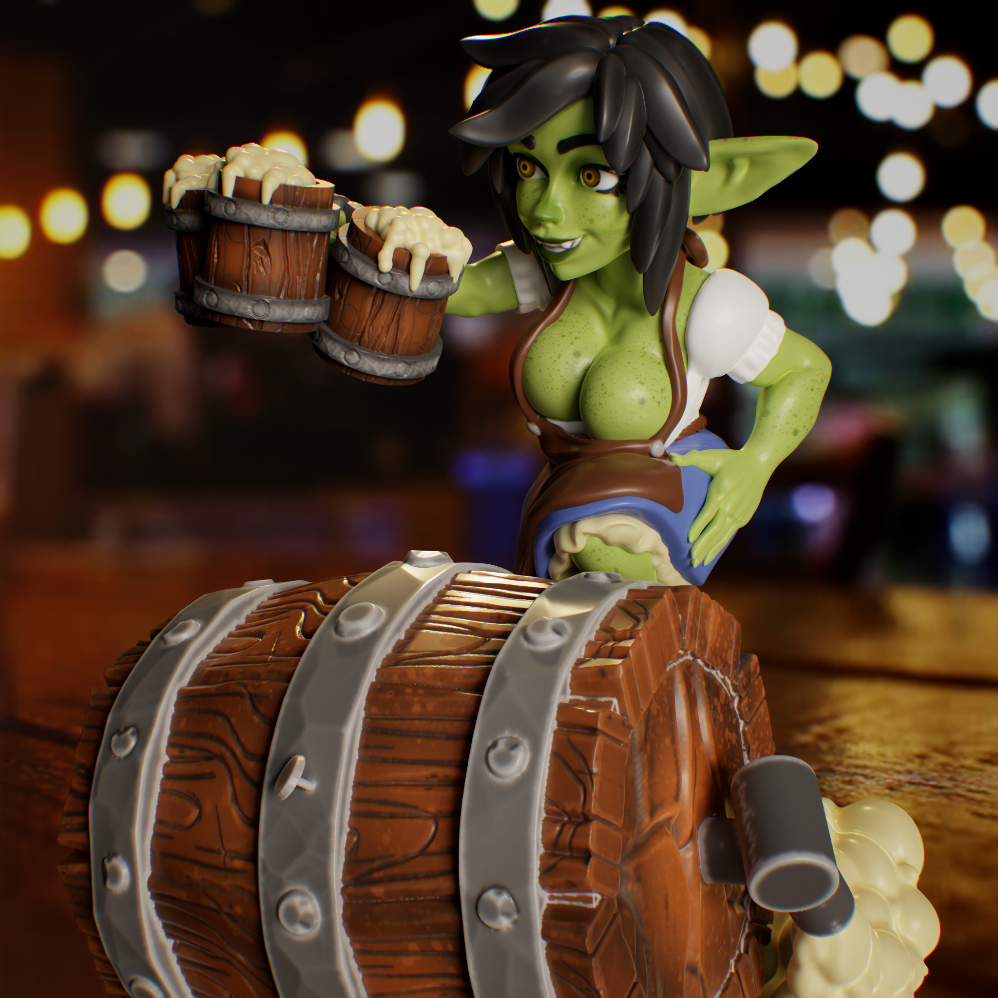 Файл 3D Goblin Bar Maid Mini・Модель для загрузки и 3D печати・Cults