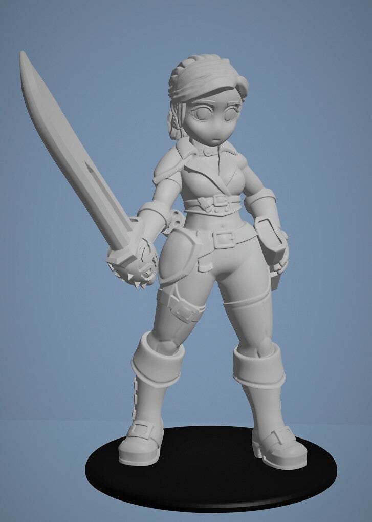 Free STL file PirateGirl10cm・3D print design to download・Cults
