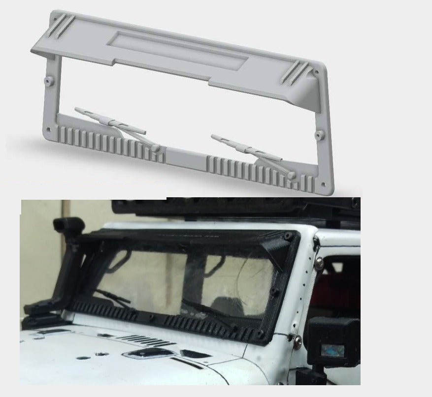 Free STL file Axial SCX10 Jeep JK Windshield Frame 🖼️・3D printable