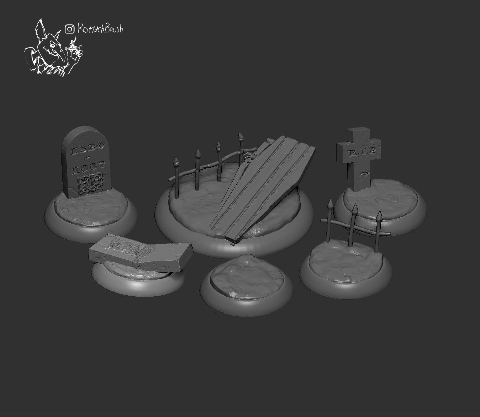 STL file Graveyard 🎲・3D printing model to download・Cults