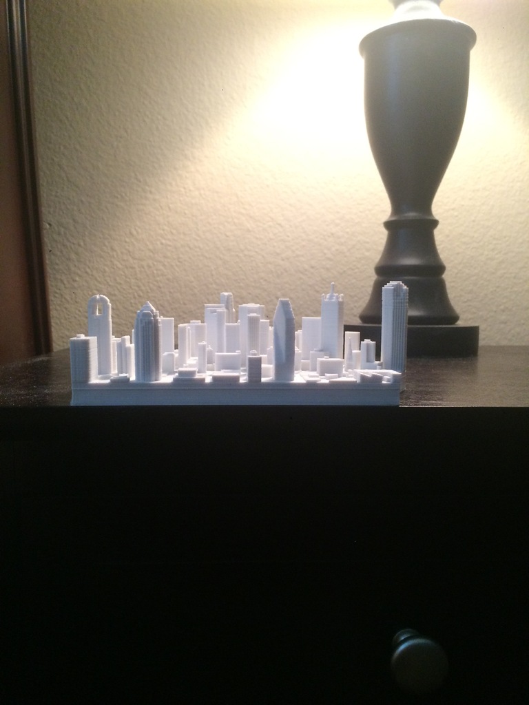 Free 3D file Dallas Skyline (downtown)・3D printing idea to download・Cults