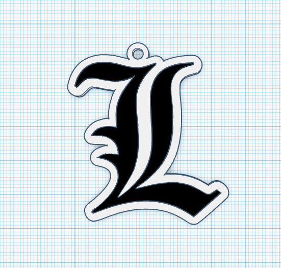 STL file Key ring L・3D printing idea to download・Cults