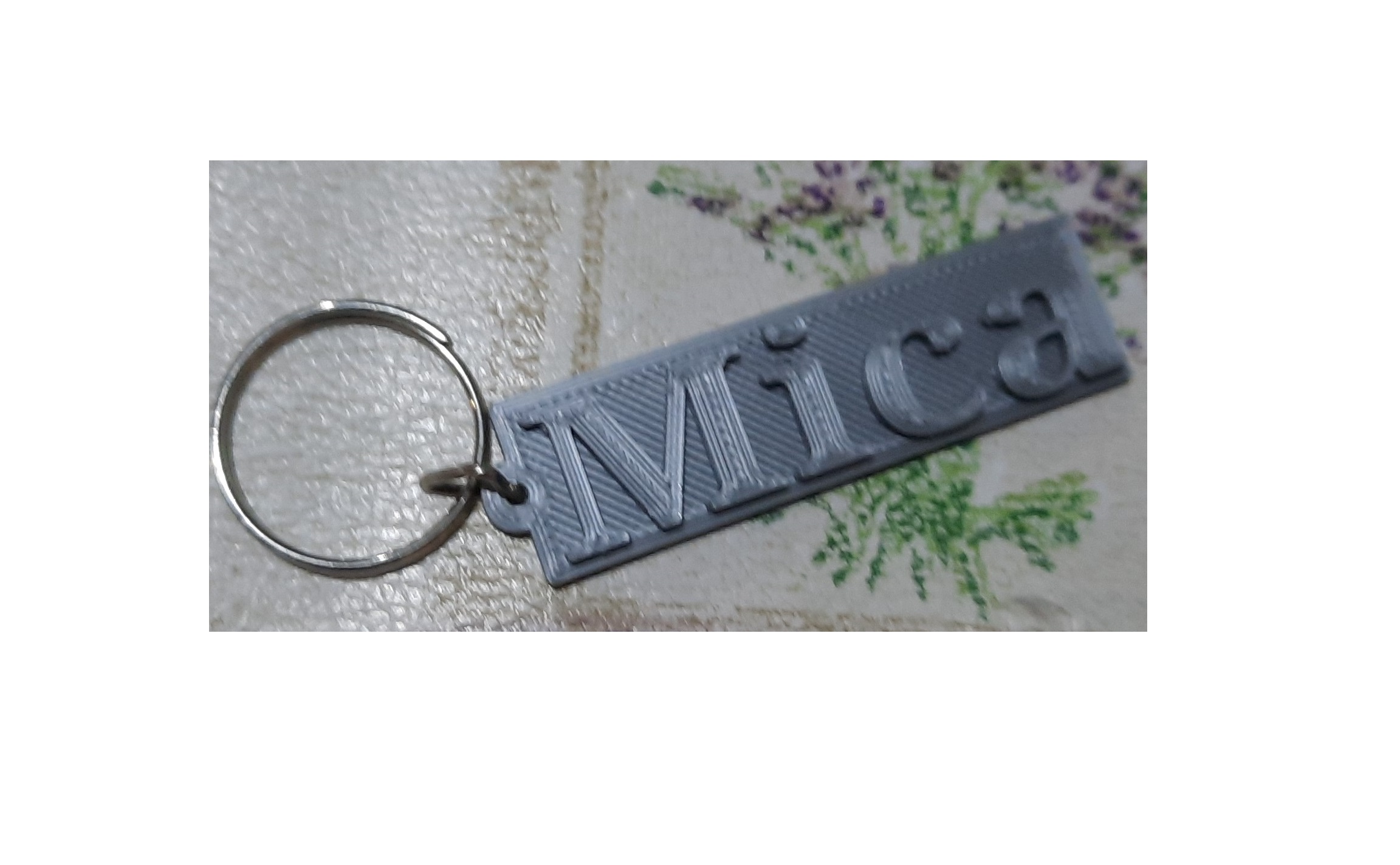STL file Mica Name Key Ring・3D print design to download・Cults