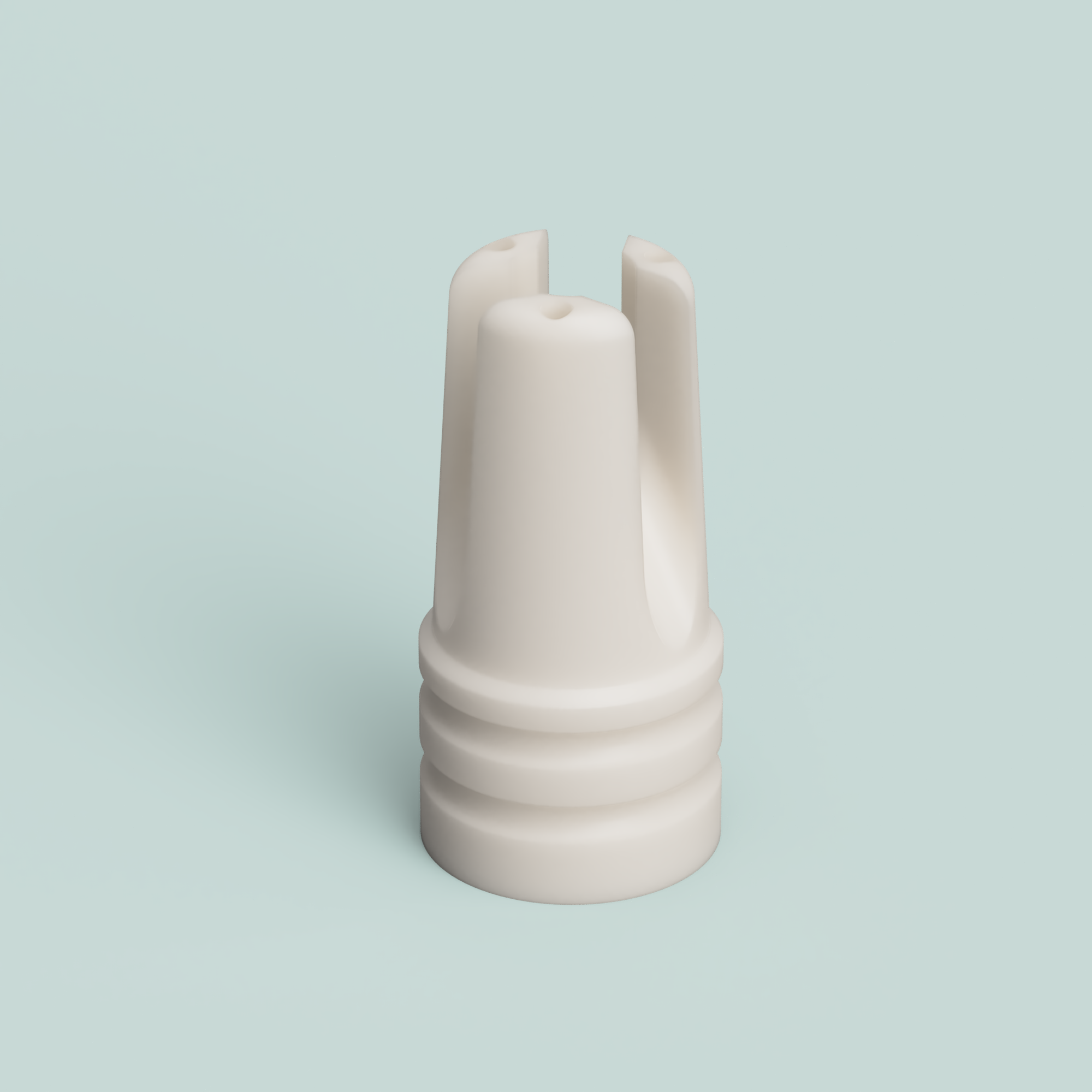 Free STL file ThreeProng Flash Hider ⚽・3D printer design to download・Cults