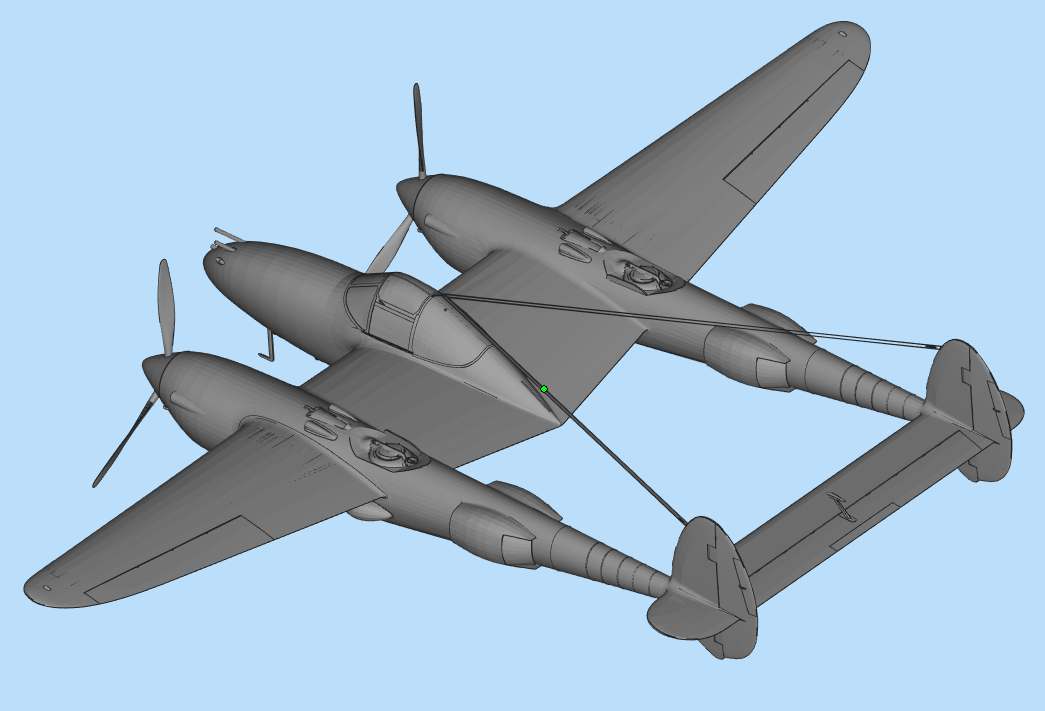 STL file P-38 Fighte・3D printer model to download・Cults