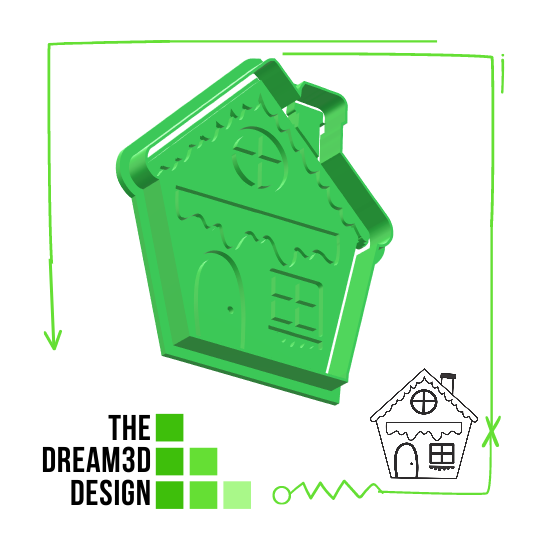 STL file GINGER HOUSE STAMP・3D printable model to download・Cults