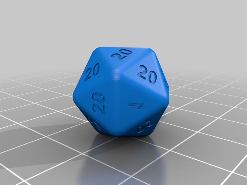 Free STL file D20: 19: 20s, 1: 1・3D printing idea to download・Cults