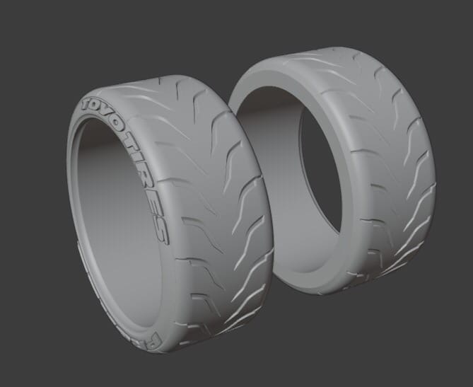 STL file Шины Toyo Proxes r888 масштаб 1/24 👽・Model to download and 3D ...
