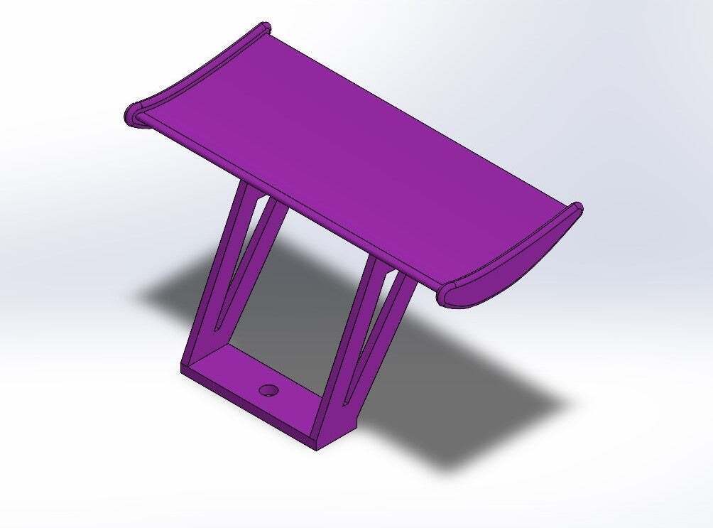 Free STL file Aleron para RC Spoiler (car) Spoiler for PC x1000