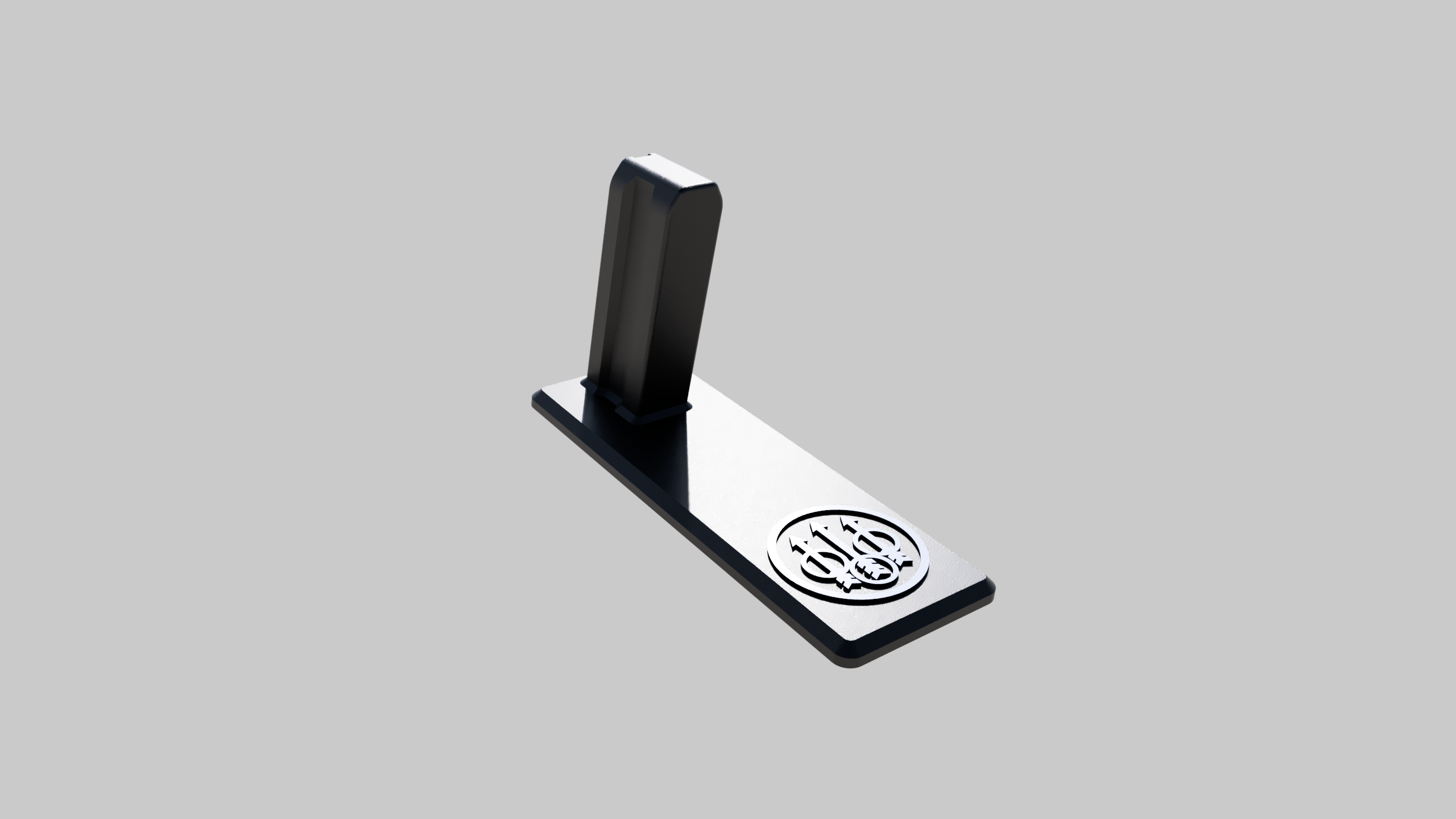 STL file Beretta themed pistol display stand 🔫・3D printing model to