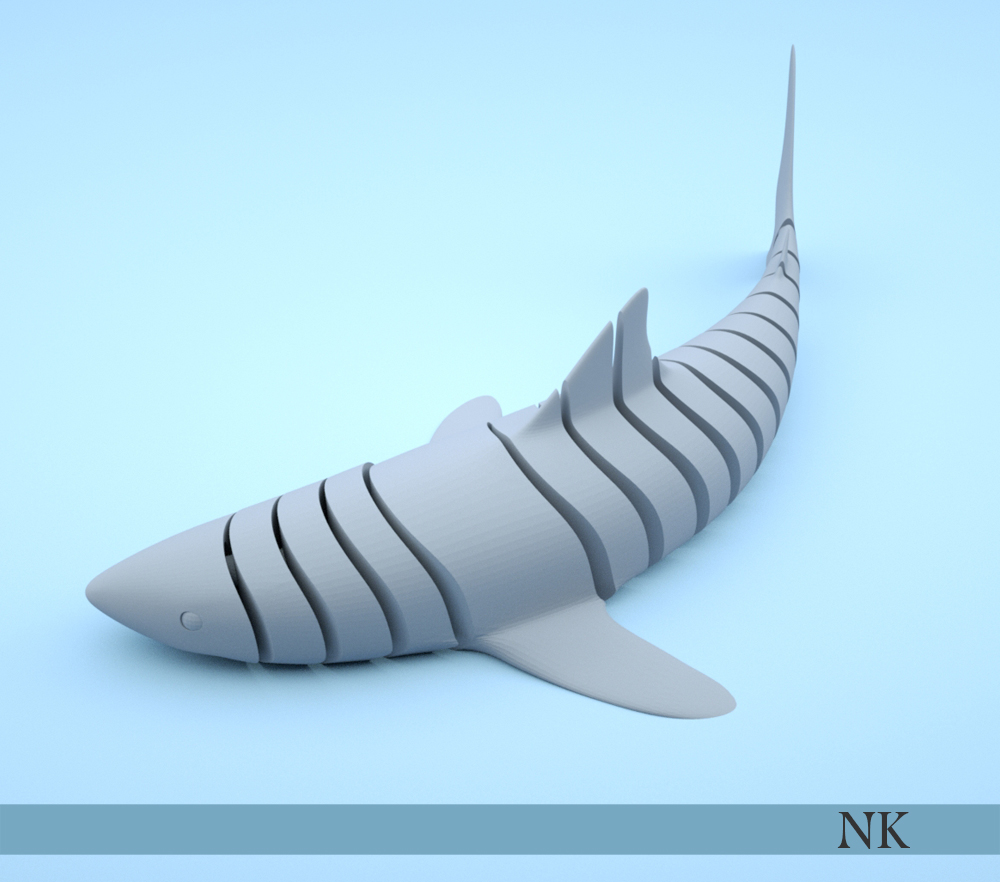 3d Printable Articulated Shark 3d Printable Articulated Shark