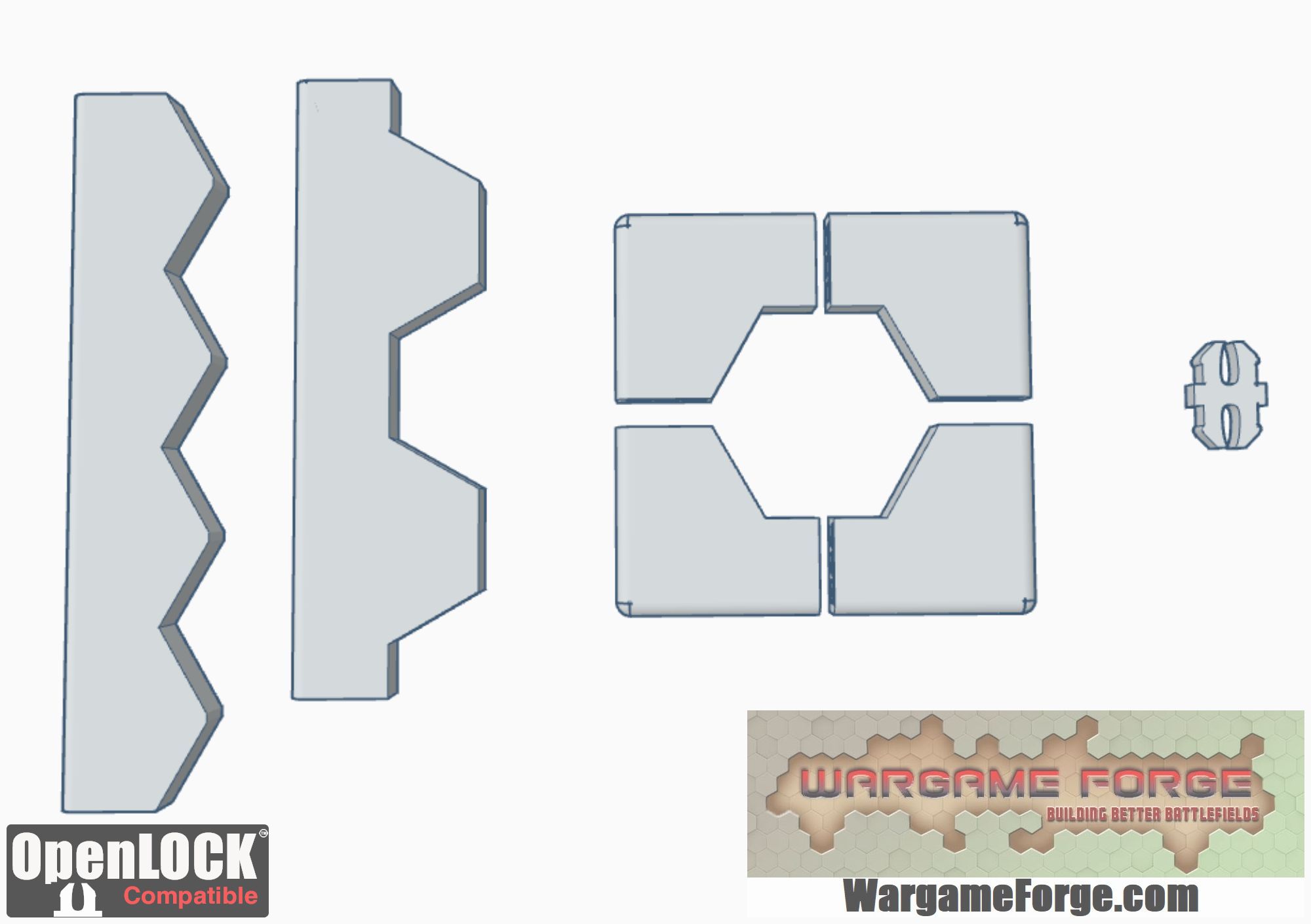 OpenLOCK Modular Hex Terrain Tile Frame