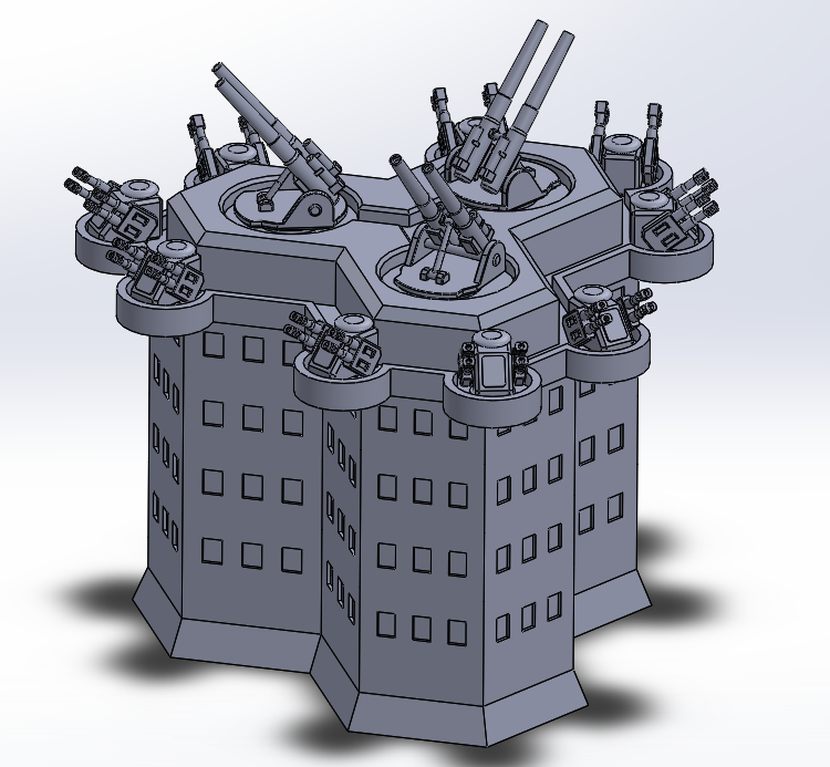 Free STL file Flak tower for 6mm wargame・3D printable object to
