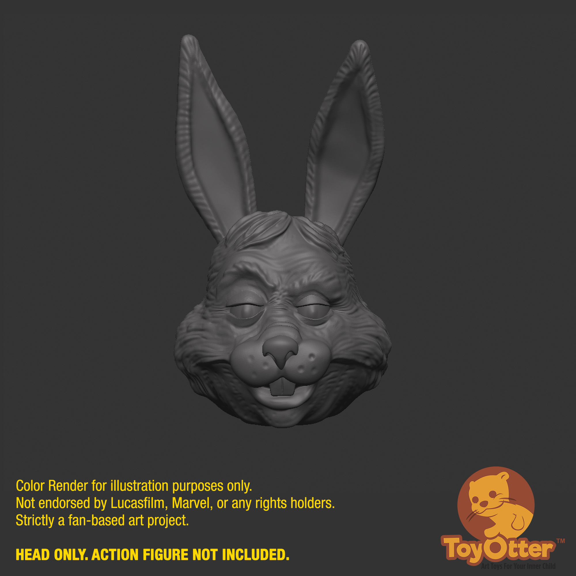 Jackson Rabbit 3D file Jaxxon Rabbit Head for Star Wars action figure・Model to ...