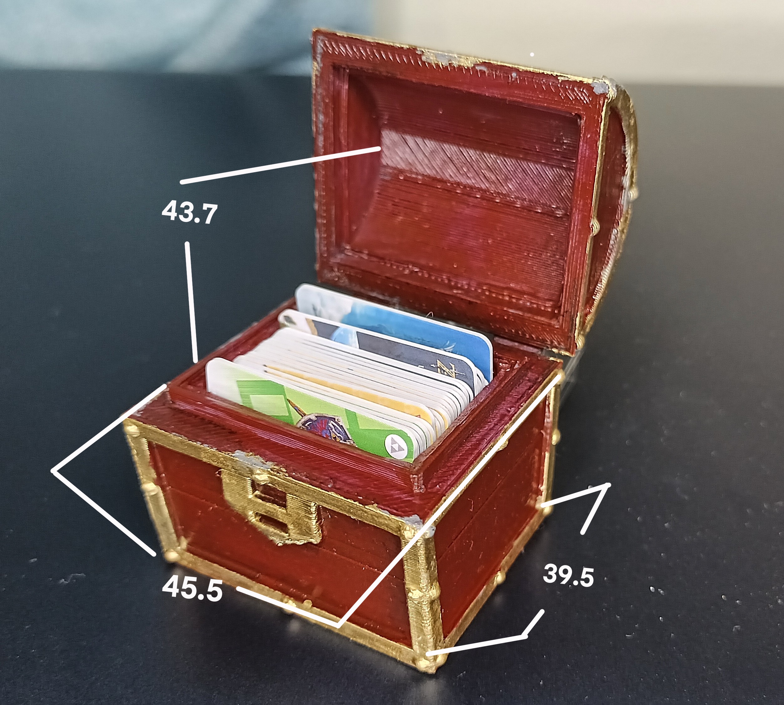 3D file Zelda Treasure Chest. (For storing Botw Amiibo Cards)・3D print