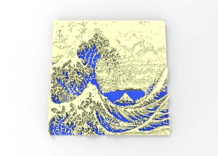 Free STL file Minecraft 3DPrinting Art Tile - The Great Wave Off ...
