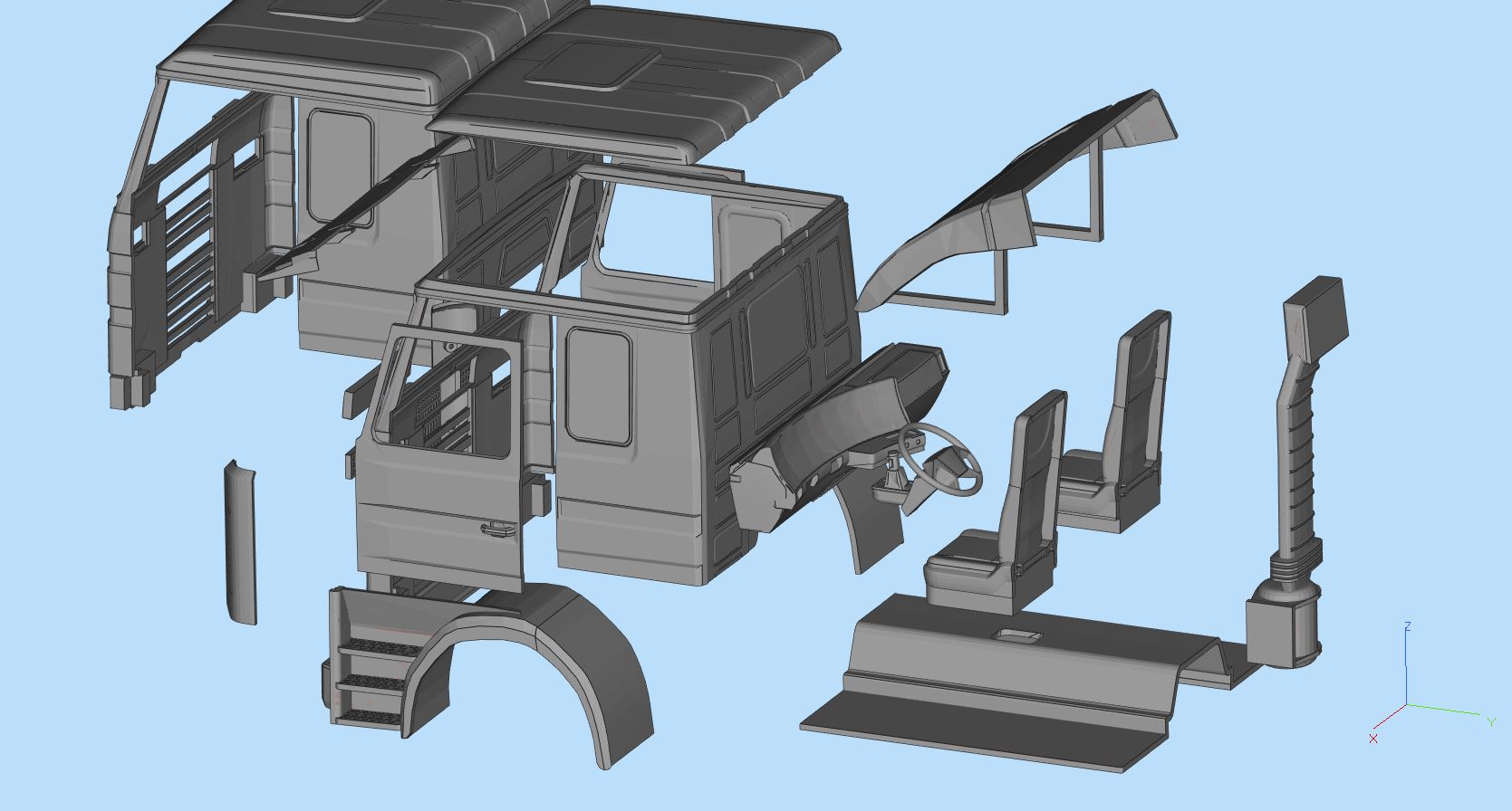 3D file 3D printed RC Old Truck cabscanya scale 14 👴・Model to download ...