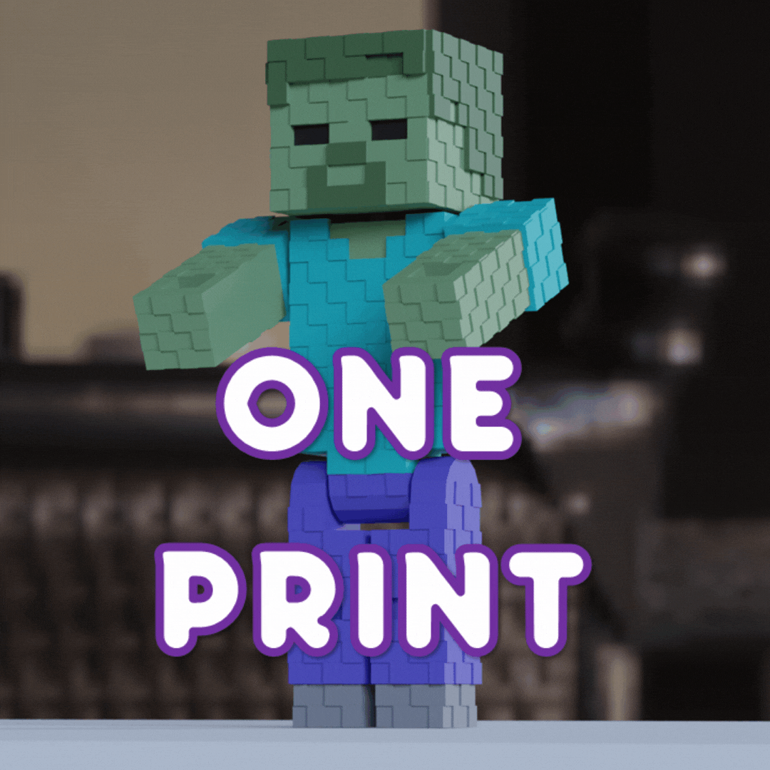 STL file MINECRAFT ZOMBIE ARTICULATED・Design to download and 3D print・Cults