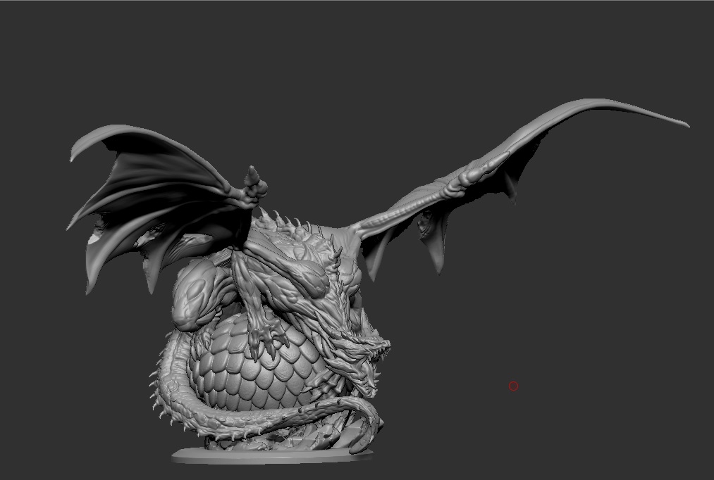 Dragon - Guarding Egg 3D model