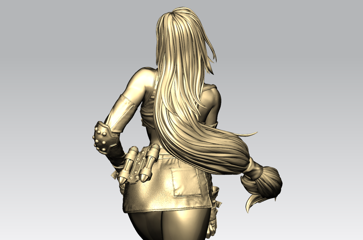 STL-Datei Tifa Final Fantasy Statue 3D Modell Fertig zum Drucken 3D