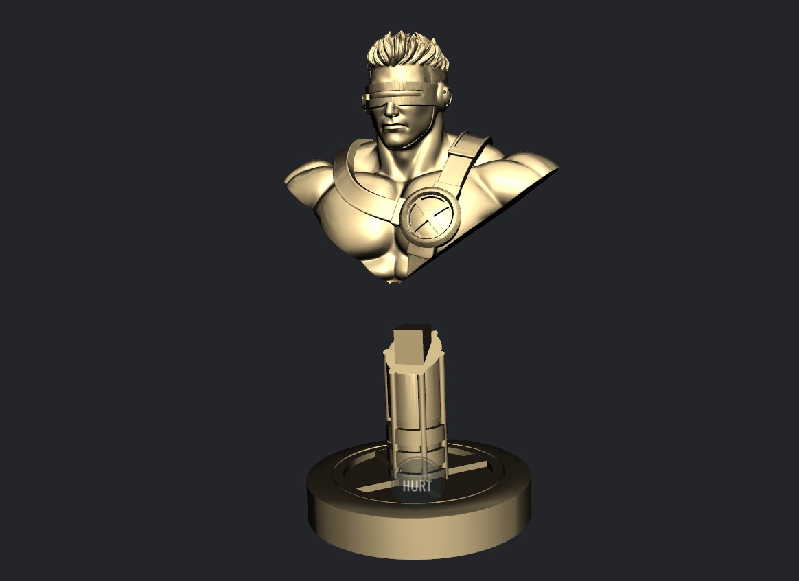 Free STL file Cyclops X-Men Bust 3D model 3D printable for 3D Printing ...