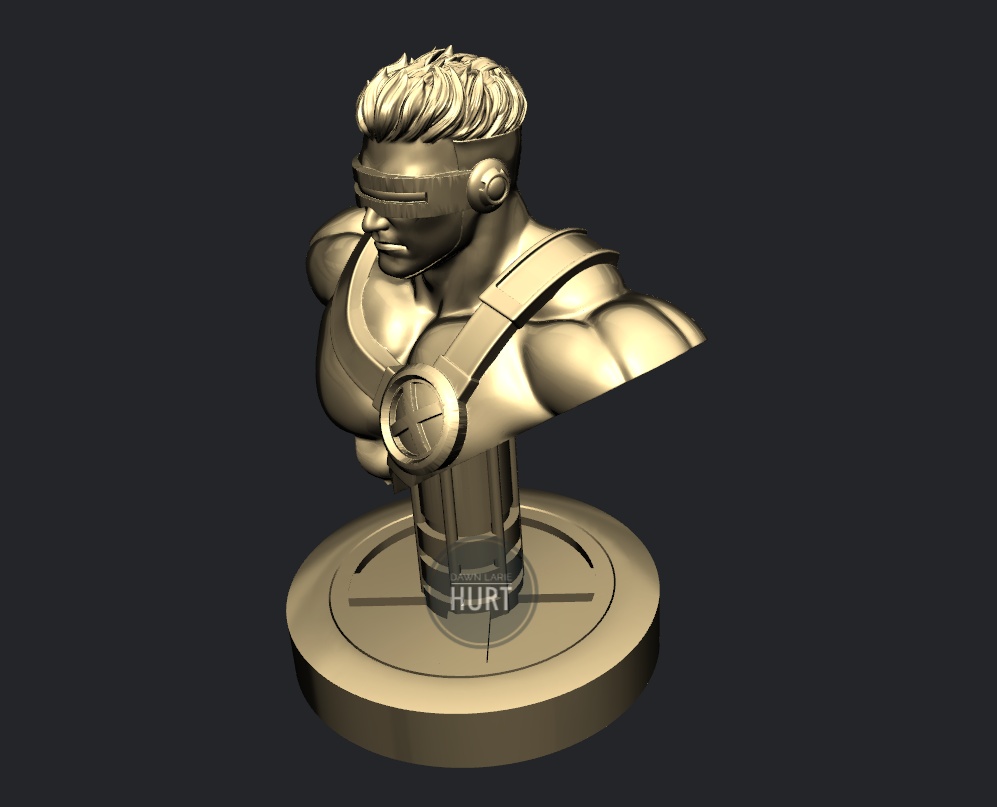 Free STL file Cyclops X-Men Bust 3D model 3D printable for 3D Printing ...