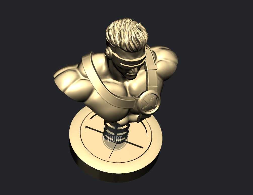 Free STL file Cyclops X-Men Bust 3D model 3D printable for 3D Printing ...