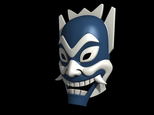 STL File Blue Spirit Mask Avatar 3D Printer Model To Download Cults