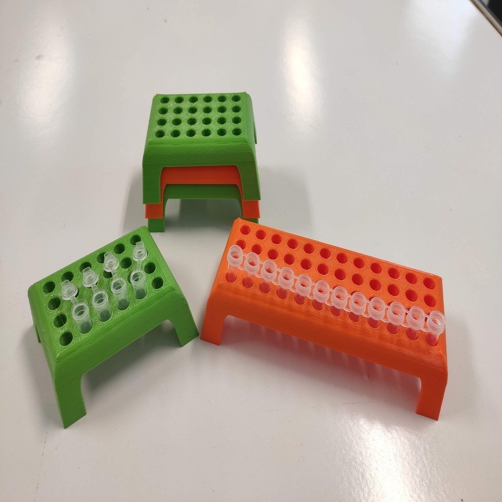 Free STL file Portoir pour microtubes PCR 0.2 mL - PCR microtubes rack ...